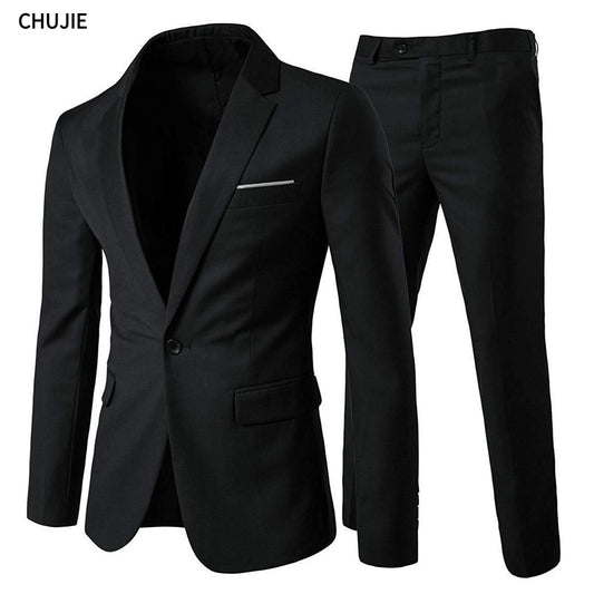 Trajes elegantes para hombre para boda, 3 piezas, 2 conjuntos de chaquetas, chaleco, pantalones, Blazers, traje clásico de negocios, traje Formal completo 2024