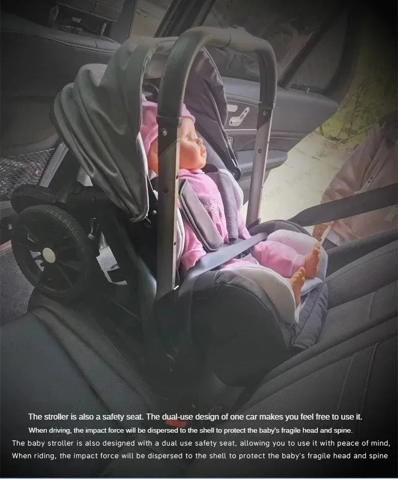 2025 NUEVO cochecito de bebé 4 en 1 carro asiento de coche cochecito de bebé multifuncional cochecitos plegables y portátiles de lujo