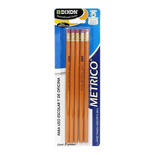 Lápices Dixon Métrico paquete con 5 pzas