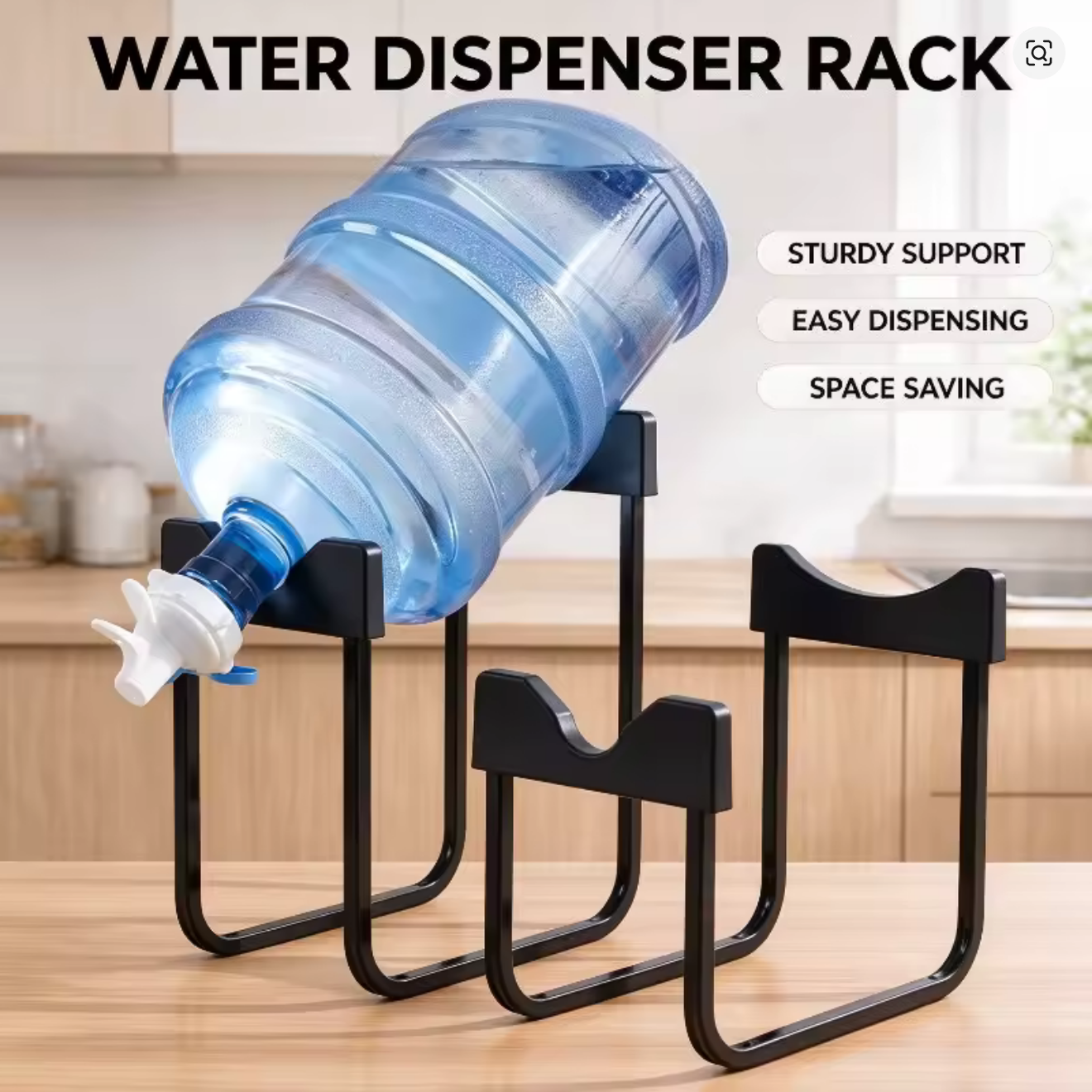 Soporte para Garrafón de Agua Reforzado y Antivuelco – Base Estable para Cocina, Oficina y Hogar